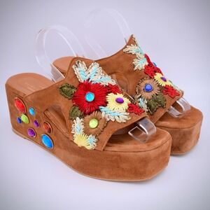 Elina Linardaki Rira Suede Platform Shoes Size 39